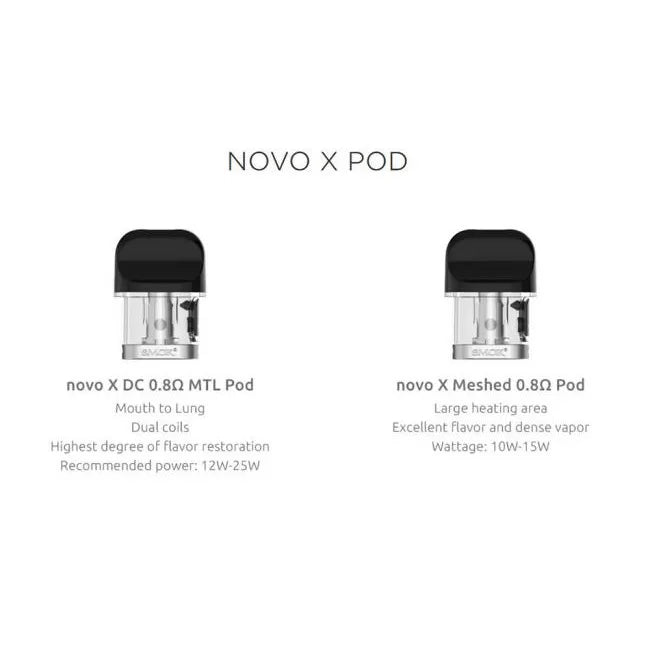 Smok Novo x Meshed 0.8ohm / DC 0.8ohm Mtl Cartucho - 1 unidad